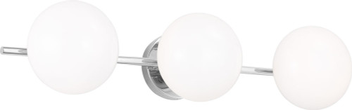 Visual Comfort Studio EV1013CH Lune Contemporary Chrome LED 3-Light Bathroom Lighting