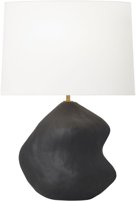 Visual Comfort Studio HT1091RBC1 Broxton Modern Rough Black Ceramic Table Top Lamp