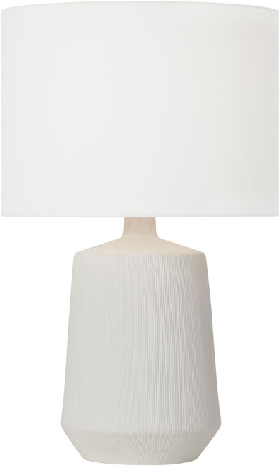 Visual Comfort Studio HT1131MWC1 Panola Contemporary Matte White Ceramic Table Lamp Lighting