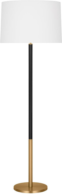 Visual Comfort Studio KST1051BBSGBK1 Monroe Contemporary Burnished Brass LED Floor Lamp