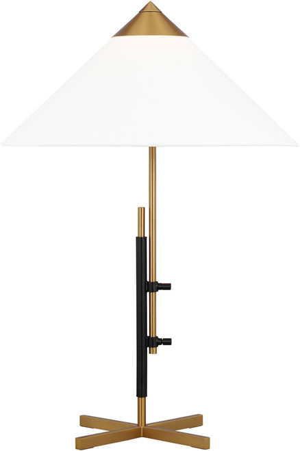 Visual Comfort Studio KT1281BBSBNZ1 Franklin Modern Burnished Brass and Deep Bronze Lighting Table Lamp