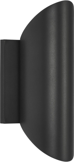 Visual Comfort Studio TFO1031TXB Ruxton Modern Textured Black 12" Exterior Lamp Sconce