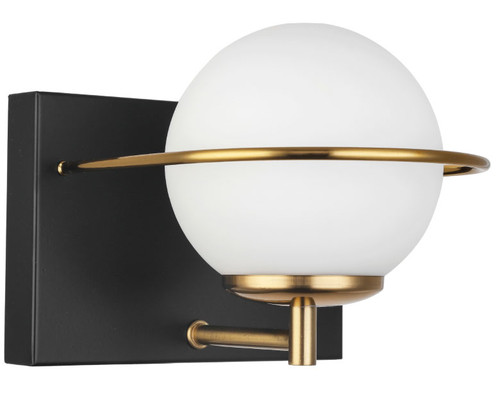 Vinci WS1002-1AB/BK Ricci Contemporary Aged Brass / Black LED Wall Lighting