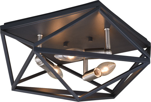 Vaxcel C0205 Hailey Contemporary Black Graphite & Satin Nickel Home Ceiling Lighting
