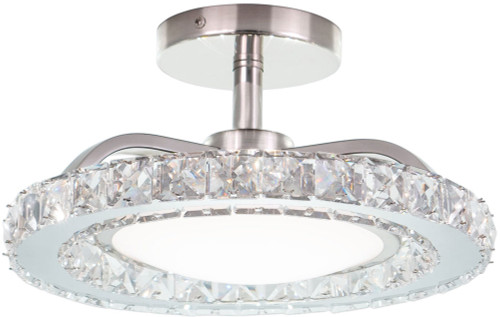 Vaxcel C0276 Clara Modern Brushed Nickel LED Overhead Lighting