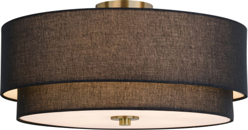 Vaxcel C0308 Burnaby Modern Matte Brass Flush Mount Light Fixture