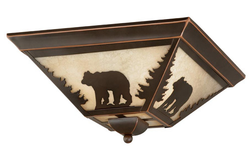Vaxcel CC55714BBZ Bozeman Rustic Burnished Bronze Finish 14" Wide Home Ceiling Lighting