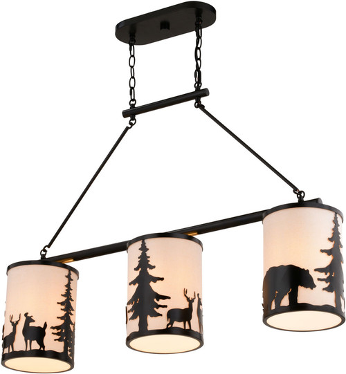 Vaxcel H0302 Acadia Modern Bronze Island Light Fixture