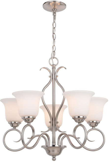 Vaxcel H0271 Albion Satin Nickel Mini Lighting Chandelier