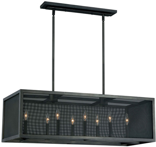 Vaxcel P0105 Wicker Park Warm Pewter Finish 38" Wide Kitchen Island Light Fixture