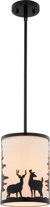 Vaxcel P0417 Acadia Modern Bronze Mini Drum Drop Ceiling Light Fixture