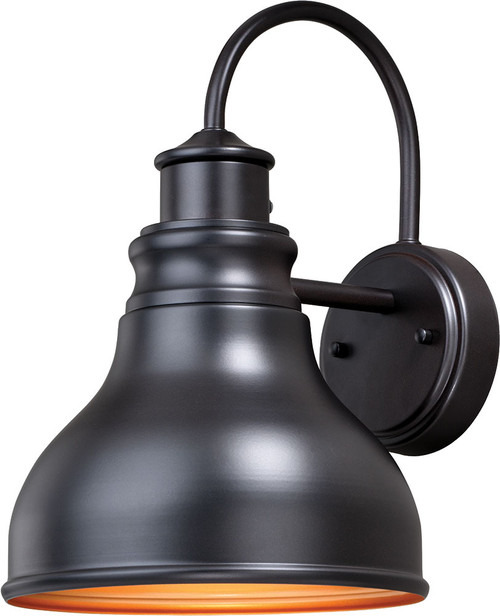 Vaxcel T0316 Delano Outer Oil Burnished Bronze with Inner Light Gold Exterior Wall Lighting