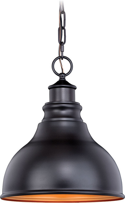 Vaxcel T0317 Delano Outer Oil Burnished Bronze with Inner Light Gold Outdoor Pendant Lamp