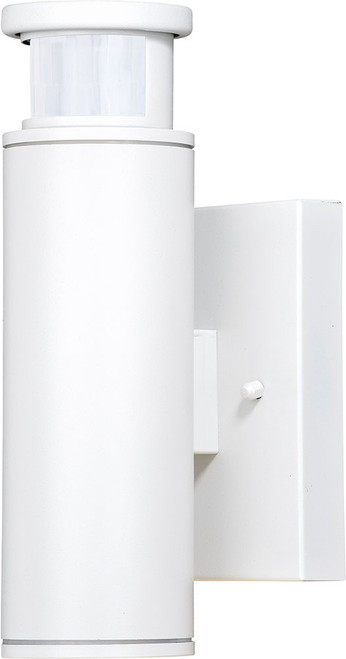 Vaxcel T0343 Chiasso Contemporary Textured White LED Outdoor Dusk To Dawn Motion Sensor Lighting Sconce