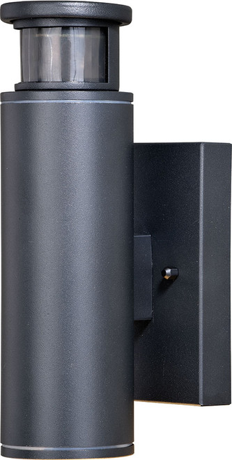 Vaxcel T0344 Chiasso Modern Textured Black LED Exterior Dusk To Dawn Motion Detector Lamp Sconce