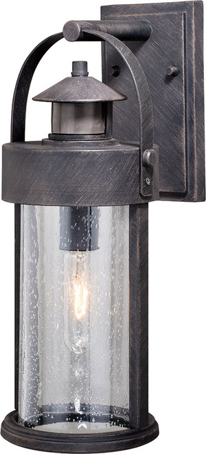 Vaxcel T0384 Cumberland Modern Rust Iron Outdoor Dusk To Dawn Motion Sensor Wall Lighting Sconce