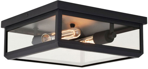 Vaxcel T0611 Kinzie Modern Textured Black Exterior Overhead Lighting