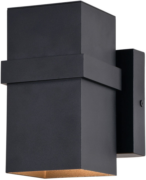 Vaxcel T0660 Lavage Contemporary Textured Black 7" Exterior Sconce Lighting
