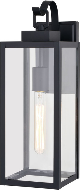 Vaxcel T0745 Clinton Modern Matte Black Exterior Light Sconce