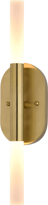 Vaxcel W0488 Fulton Contemporary Satin Brass LED Bathroom Lighting