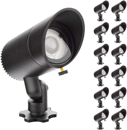 WAC Lighting 5311-BK-12 InterBeam Contemporary Black LED Exterior Accent Lighting (pack of 12)