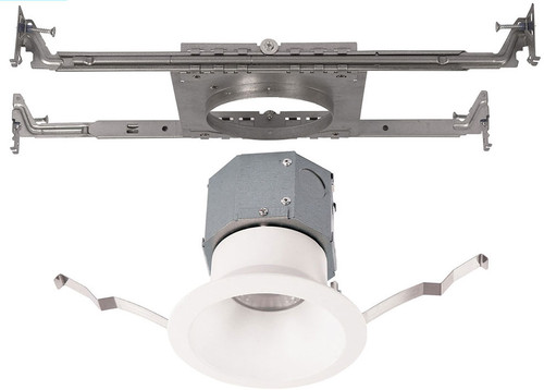 WAC Lighting R4DRDN-F9CS-WT Pop-in Contemporary White LED Recessed Lighting Complete Kit