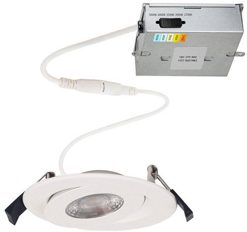 WAC Lighting R6ERAR-W9CS-WT Lotos Modern White LED Recessed Light Complete Kit