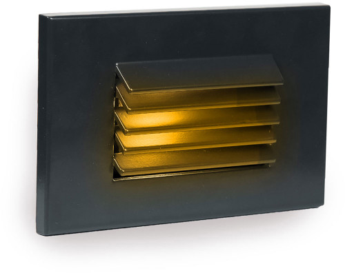 WAC Lighting WL-LED120-AM-BK Contemporary Black LED Amber Louvered Indoor Step Light