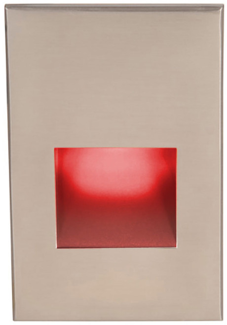 WAC Lighting WL-LED200-RD-BN Contemporary Brushed Nickel LED Red Indoor Step Light