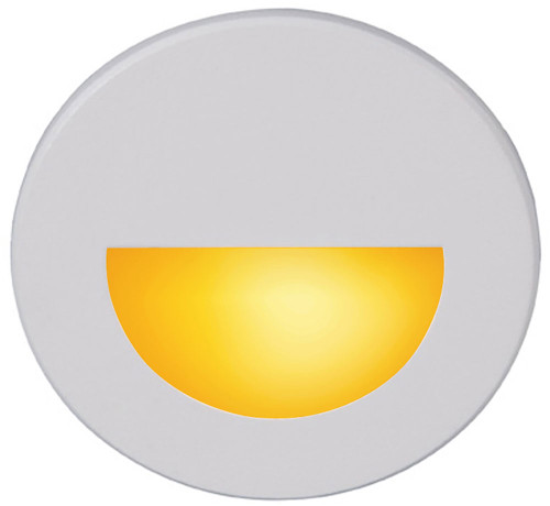 WAC Lighting WL-LED300-AM-WT Modern White LED Amber Half-Round Indoor Step Lighting