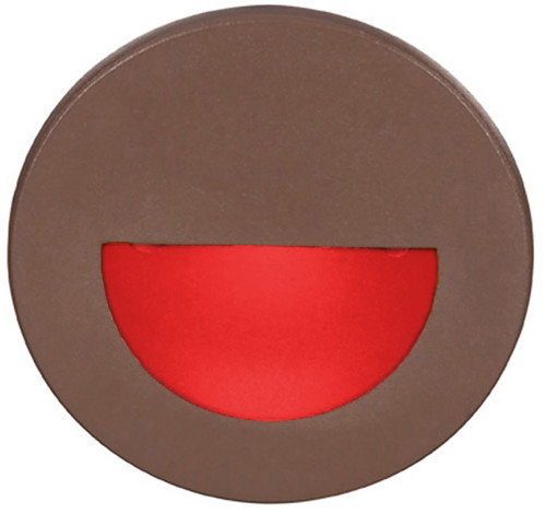 WAC Lighting WL-LED300-RD-BZ Contemporary Bronze LED Red Half-Round Indoor Step Light