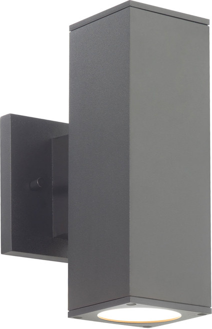 WAC Lighting WS-W220212-30-BK Cubix Contemporary Black LED Exterior Lighting Sconce