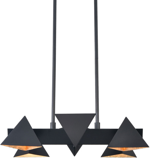 Zeev Lighting CD10033/6/MBK Avante Contemporary Matte Black Island Light Fixture