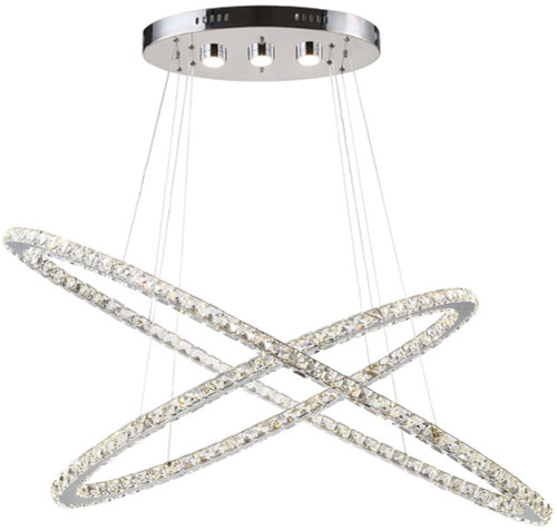 Zeev Lighting CD10132/LED/CH-D Blair Chrome LED Multi Pendant Lighting Fixture
