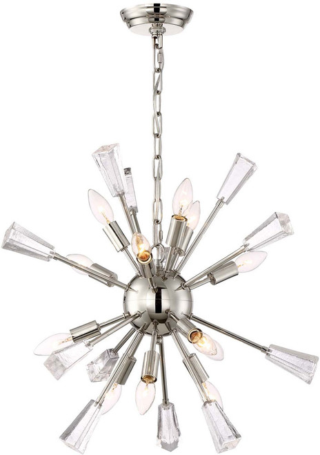 Zeev Lighting CD10168/12/PN Muse Modern Polished Nickel Mini Chandelier Lighting