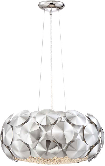 Zeev Lighting CD10187/7/CH Crown Modern Chrome 24" Hanging Light