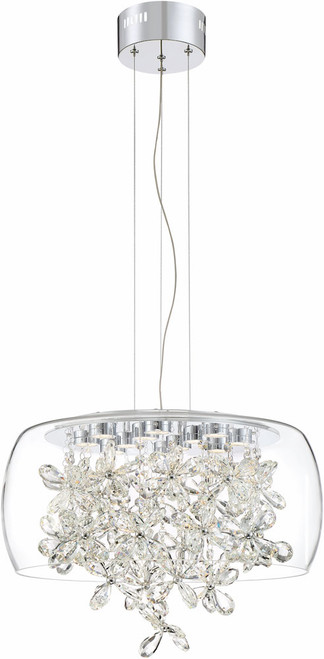 Zeev Lighting CD10245/LED/CH Destiny Modern Chrome LED Hanging Lamp