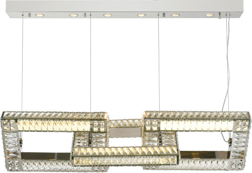 Zeev Lighting CD10323/6/PN Lincroft Modern Polished Nickel Kitchen Island Light