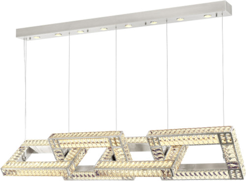 Zeev Lighting CD10325/8/PN Lincroft Modern Polished Nickel Island Light Fixture