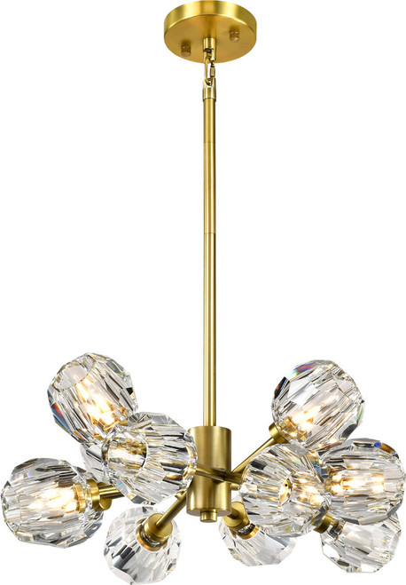 Zeev Lighting CD10506/12/AGB Parisian Modern Aged Brass Chandelier Light