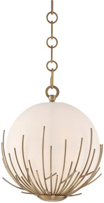 Zeev Lighting MP40016/1/AGB Consus Contemporary Aged Brass Mini Lighting Pendant