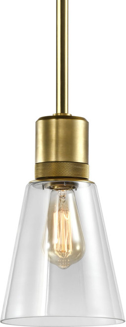 Zeev Lighting P11705/E26/AGB/G11-G16 Zigrina Modern Aged Brass Mini Ceiling Pendant Light