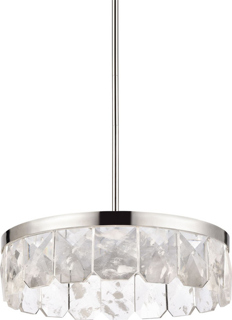 Zeev Lighting P11802/LED-24/PN Odraz Contemporary Polished Nickel LED Drop Ceiling Light Fixture