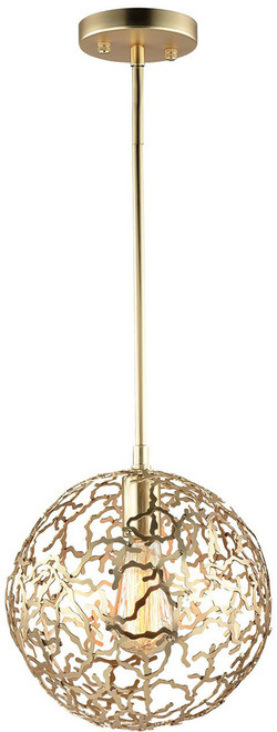 Zeev Lighting P30037/1/SG Helios Modern Matte Gold Mini Drop Lighting Fixture