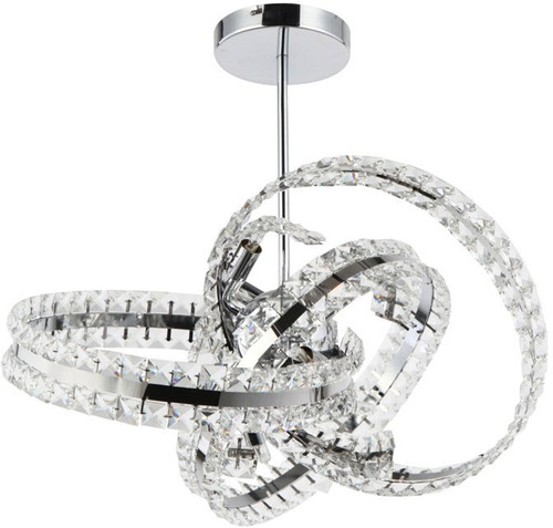 Zeev Lighting P30092/6/CH Knot Modern Chrome Ceiling Light Pendant
