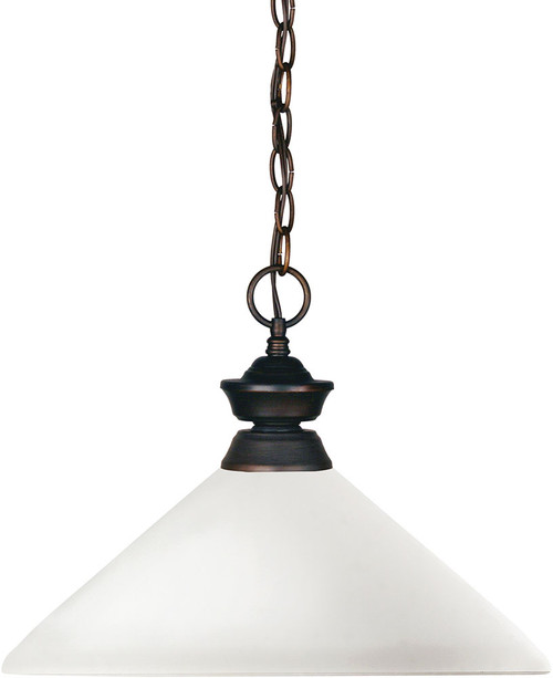 Z-Lite 100701OB-AMO14 Shark Olde Bronze Angle Matte Opal Drop Ceiling Lighting