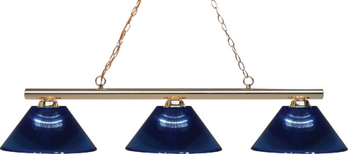 Z-Lite 155-3PB-ARDB Sharp Shooter Polished Brass 10" Tall Island Lighting Fixture