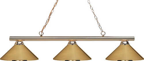 Z-Lite 155-3PB-MPB Sharp Shooter Polished Brass 14" Wide Island Lighting