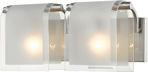 Z-Lite 169-2V-BN Zephyr Contemporary Brushed Nickel 2-Light Bathroom Lighting