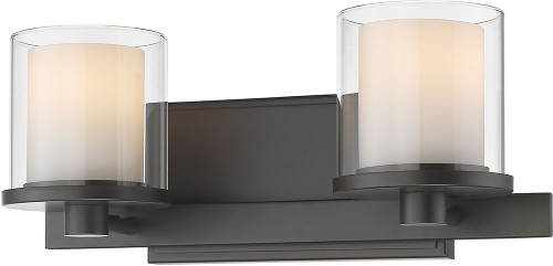 Z-Lite 1918-2V-BRZ-LED Schema Bronze 2-Light Lighting For Bathroom